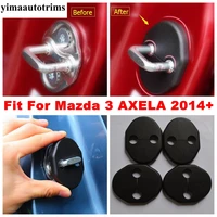 yimaautotrims auto accessory inner door lock plastic protective cover buckle decoration 4 pcs fit for mazda 3 2014 2022