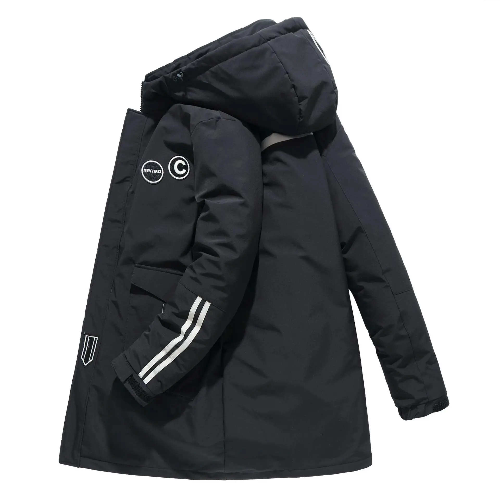 

Zhonghang Han winter large down cotton padded jacket for men's fattening and thickening loose cotton padded jacket