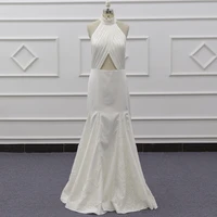 molanda hung 2021 high quality custom made wedding dress o neck mermaid appliques sequined lace zipper fold pleat sj134