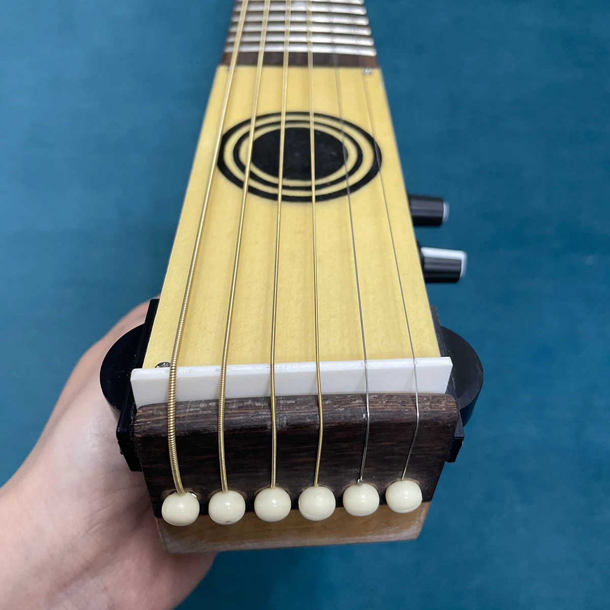 Портативная шпоновая гитара для тренировок на шею электрическая аккорд тренажер