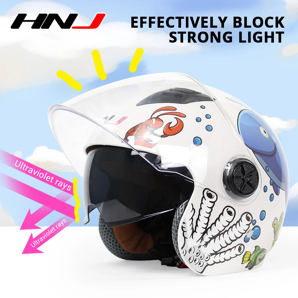 Желтый Детский мотоциклетный шлем Capacete Moto зимний детский с полным лицом для езды