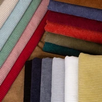 width 59 solid color simple comfortable striped corduroy fabric by the half yard for coat shirt pants pillow cover material