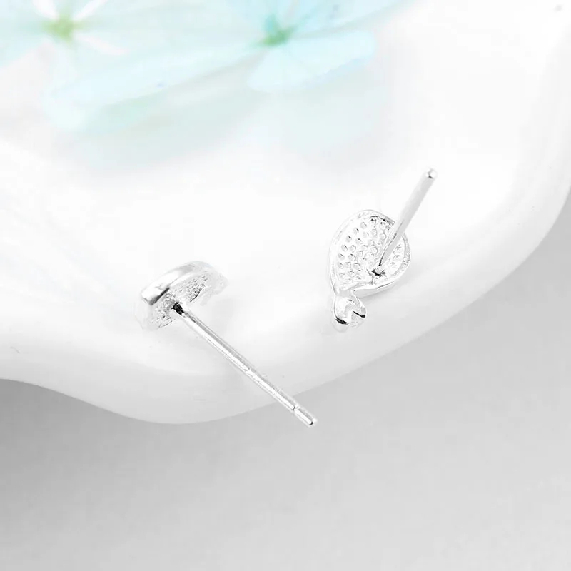 Серьги маленькие из серебра 925 пробы с эмалью | Украшения и аксессуары