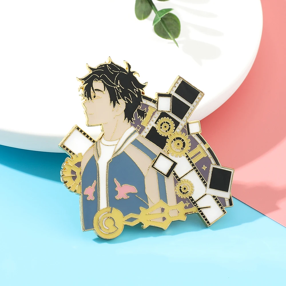Аниме тайм агент брошь мультфильм металлический значок Косплей вечерние
