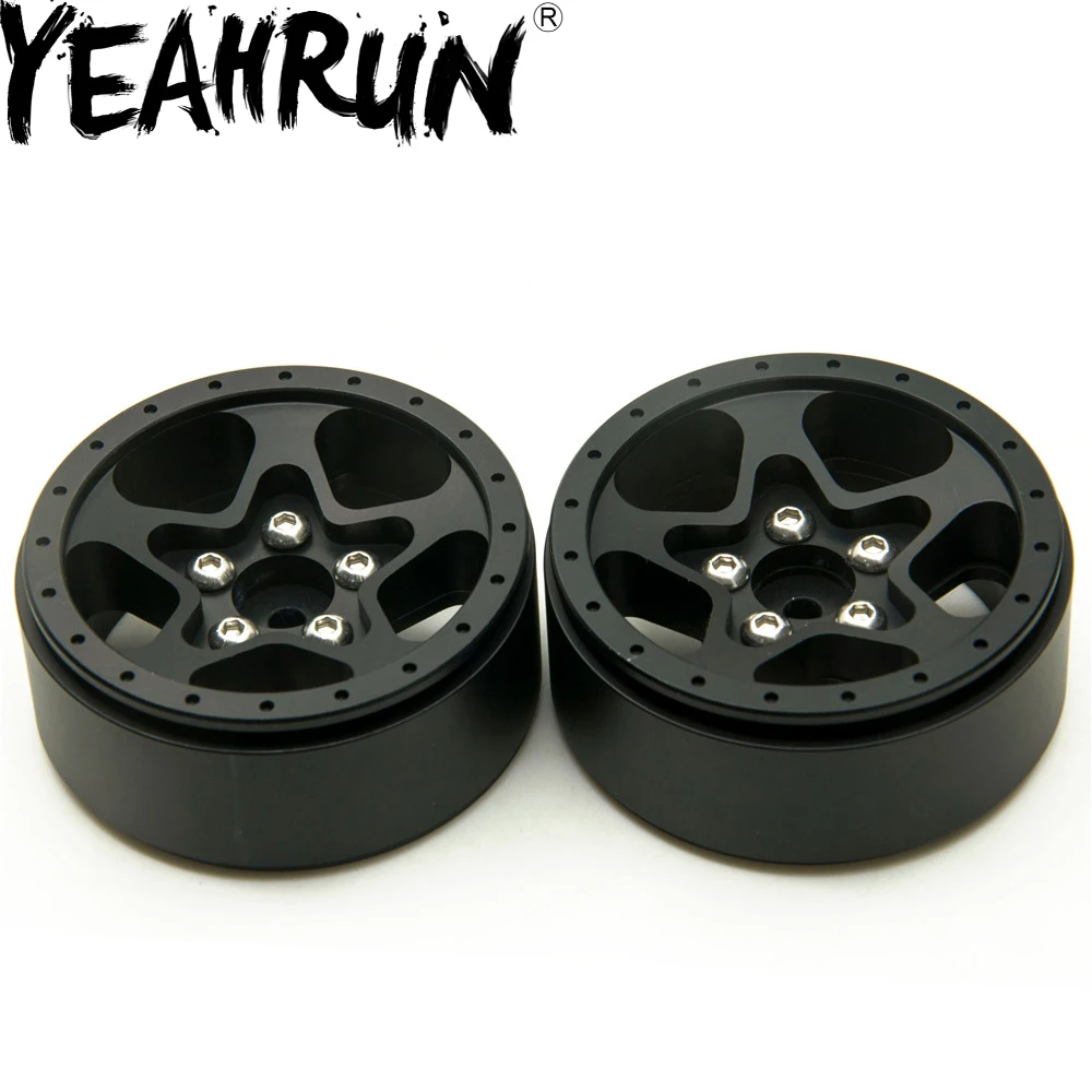 YEAHRUN черный 1 9 &quotСплав Beadlock колеса Ободы для 1/10 RC автомобиля SCX10 D90 грузовик