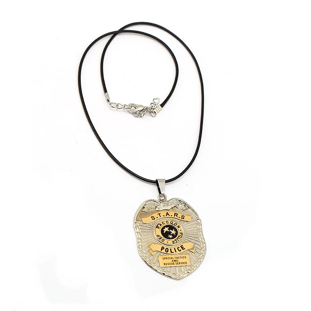 Biohazard Raccoon City Police Badge Keychains Biological Hazard Pendant Necklace Umbrella Charm Necklaces Gifts Jewelr | Украшения и