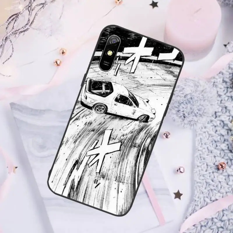 

Cartoon initial d JDM Drift Phone Case For Xiaomi Redmi note 7 8 9 pro 8T 9A 9S Mi Note 10 Lite pro