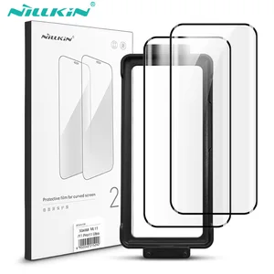 nillkin 2pcs full glue screen protector for xiaomi mi 11 ultra full coverage curved film for xiaomi mi 11 11 pro with tools free global shipping