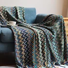 Вязаное покрывало в богемном стиле для дивана, зимнее мягкое пушистое покрывало для кровати, покрывало с кисточками, одеяла для кровати, домашний текстиль