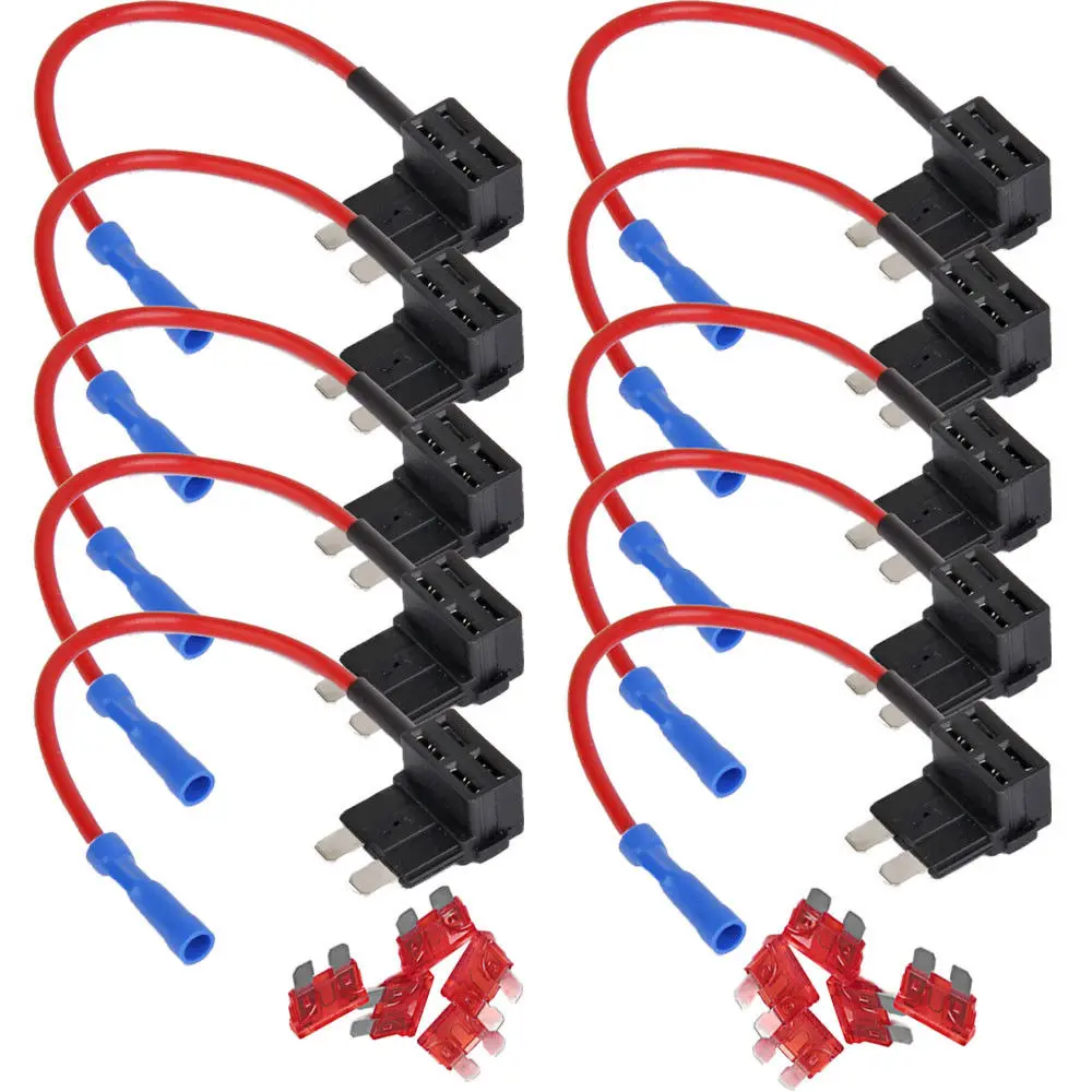 10 шт. адаптер предохранителя для автомобиля А|fuse adapter|car fuse adapterfuse tap adapter |