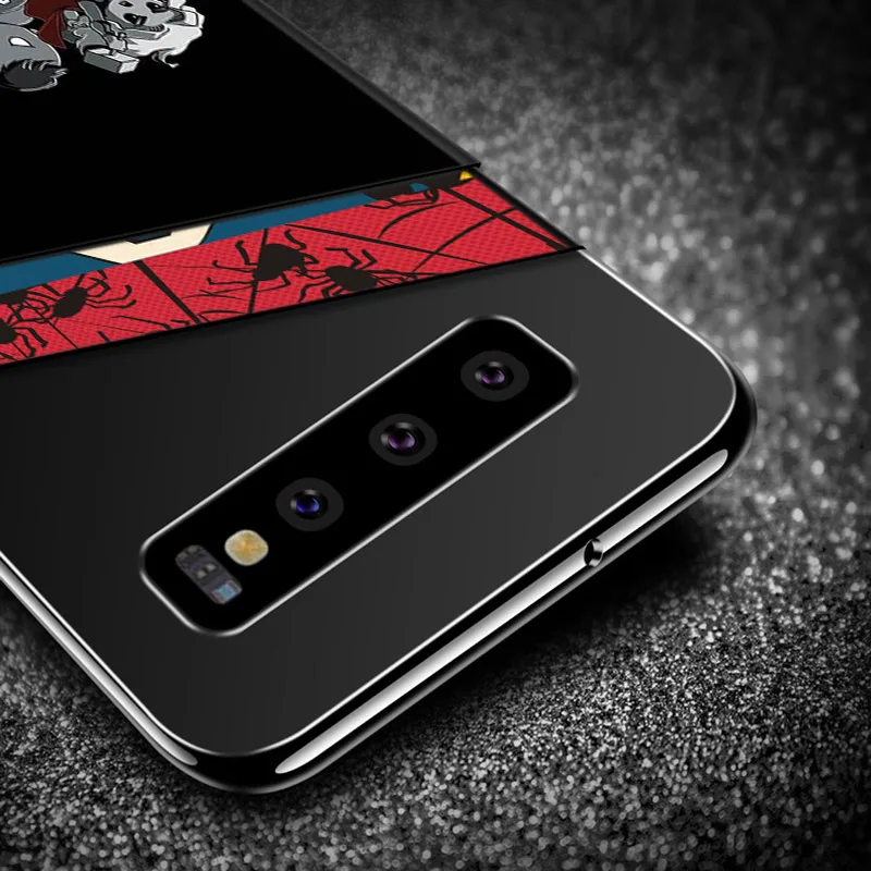 

Marvel Anime Superhero Silicone Black Cover For Samsung Galaxy S21 S20 FE Ultra S10 5G S10e Lite S9 S8 Plus Phone Case
