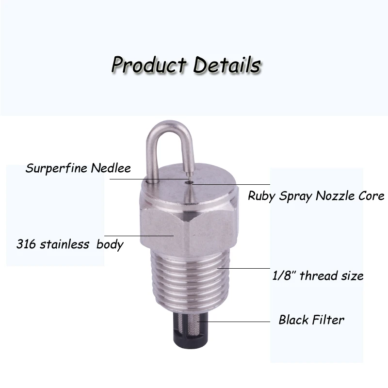 1/8" Ruby impact atomizing nozzle High Pressure Anti Drip Misting Nozzle Humidification landscape foggy ruby spray | Дом и сад