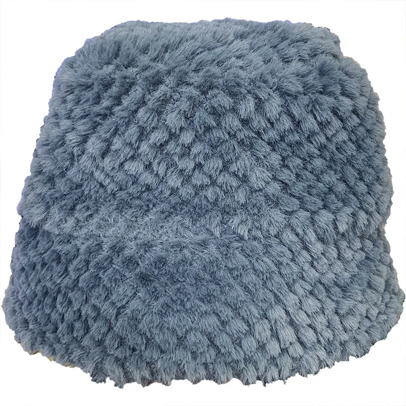 

New Korean Women'sSeason Solid Color Warm Plush Casual Basin Hat