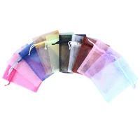 100pcslot jewelry tulle drawstring bag jewelry packaging display jewelry pouches wedding gift organza bag
