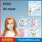 Мультяшная маска FFP2, детская 3D маска kn95mask, детская гигиеническая маска ffp2, многоразовые маски fpp2 для детей