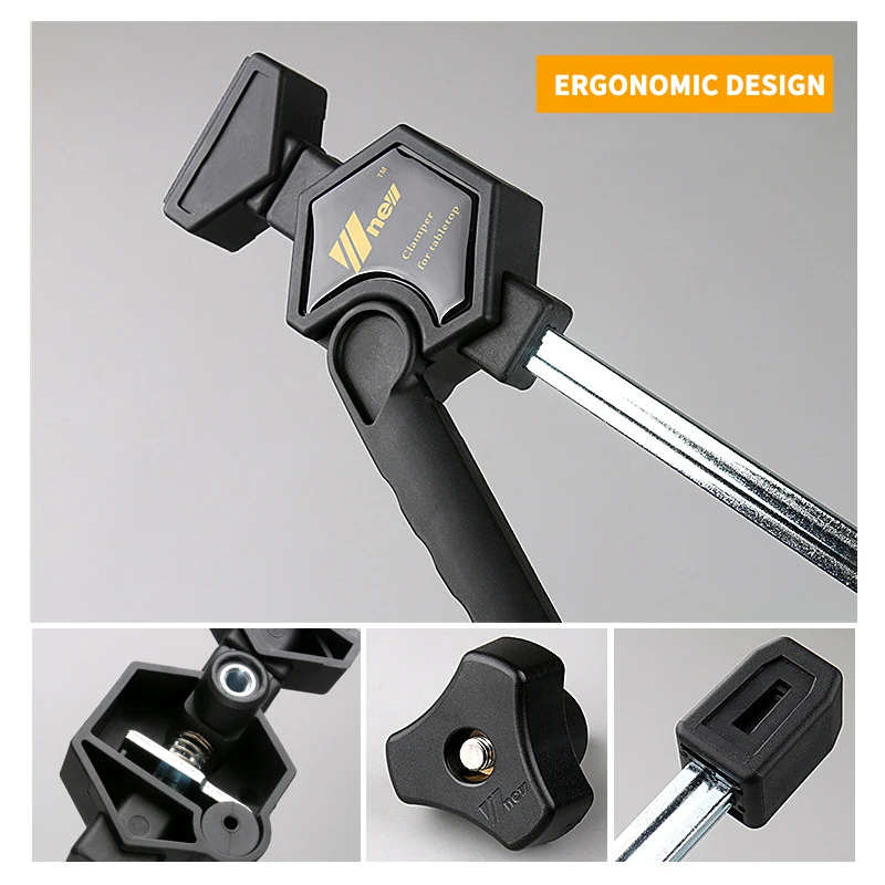 

Woodworking Clamp Speed Squeeze Work Bar Clamp Gadget Bar Clamps Desktop Fixed Clamp Adjustable DIY Hand Tool