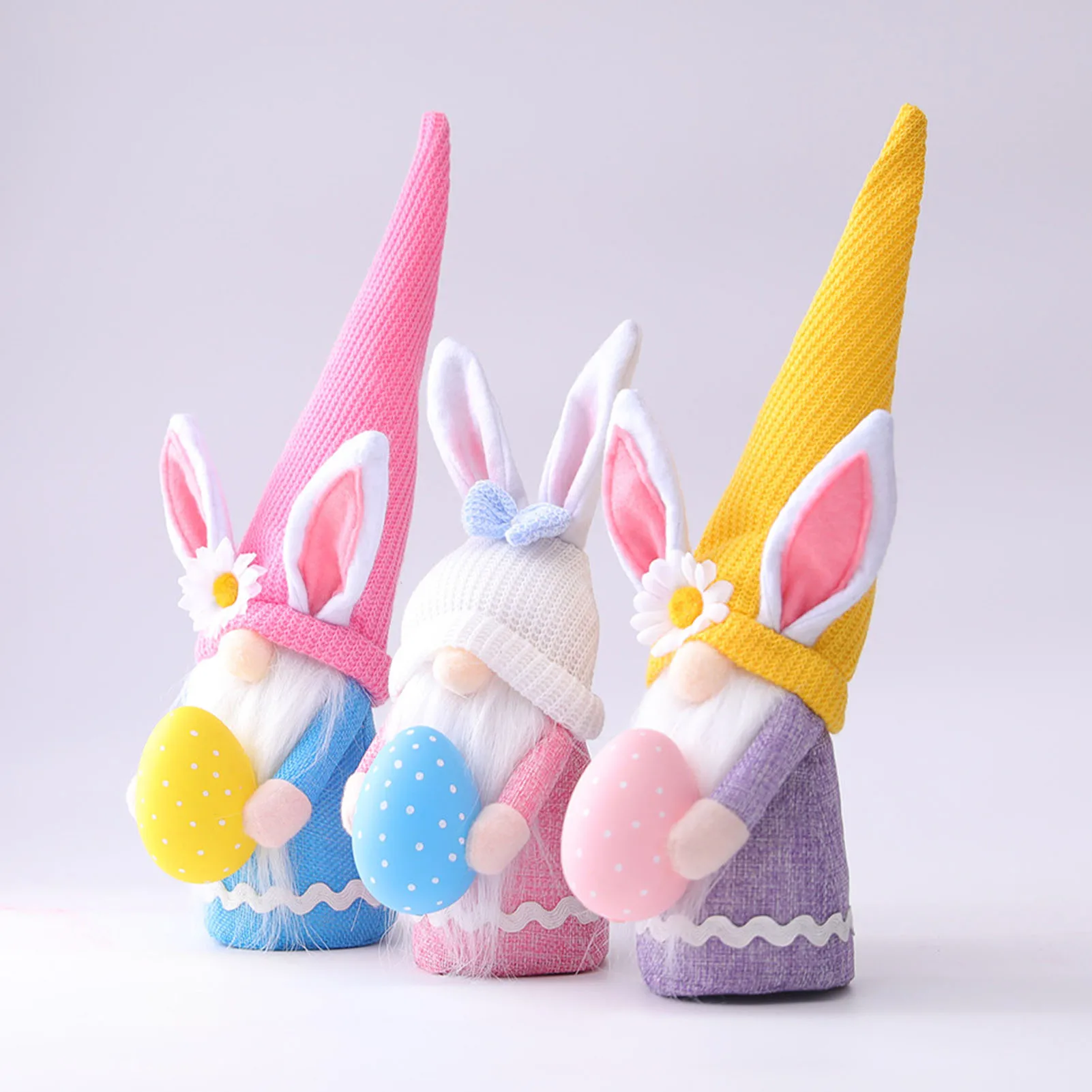 

2021 Long Legs Easter Egg Rudolf Doll Rabbit Elf Green Pink Yellow Bunny Easter Gift Kids DIY Happy Easter Party Decor For Home