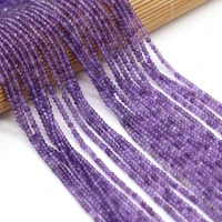 new product natural semi precious stone amethyst lady beaded diy necklace bracelet jewelry gift making wholesale 3x2mm