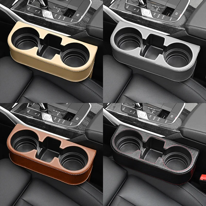 Car Cup Holder Seat Gap Organizer Storage Middle Box Auto Water Double Both Cup Drink Bottle Can Phone Keys Storage Holder Stand