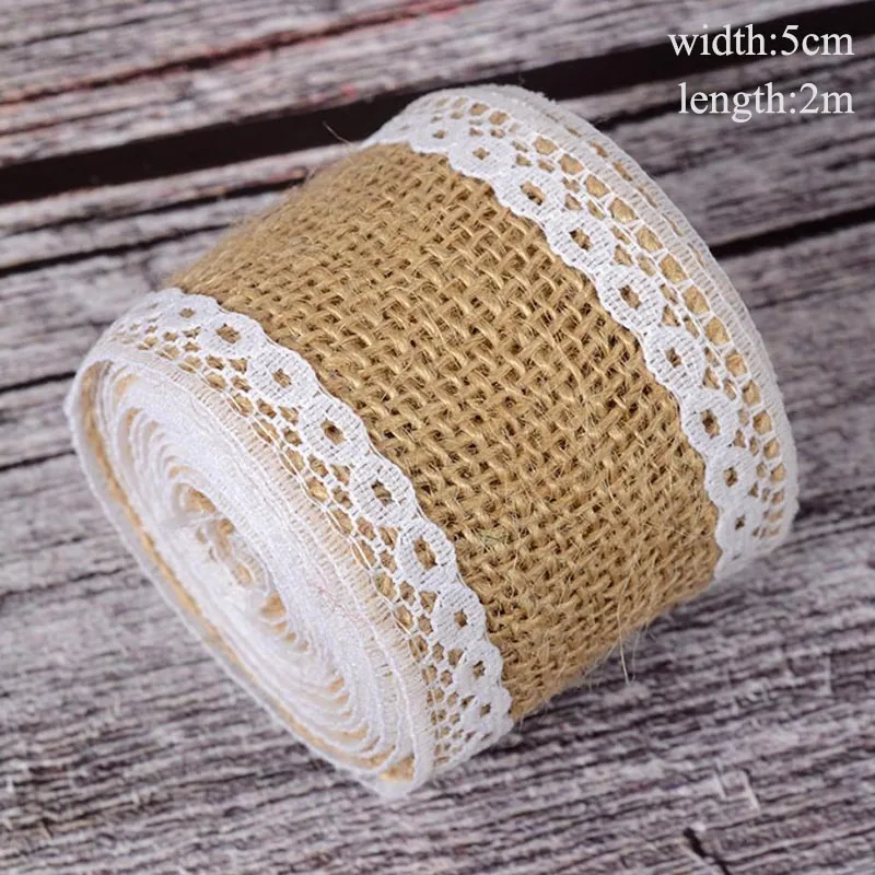 2m Jute 6 CHZLL 5 шт. джутовых шнурков кружева мешочек для столовых приборов рустикальная свадьба посуда держатель для вилки, ножа сумка Украшение стола аксессуары вечерние Декор - Цвет: 2m Jute 6