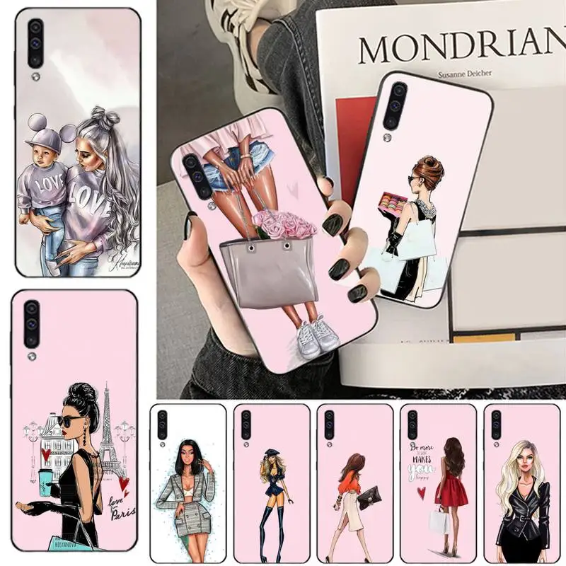 Модный женский чехол для телефона с принтом девушки Samsung A20 A30 30s A40 A7 J2 J7 prime J4 Plus S5