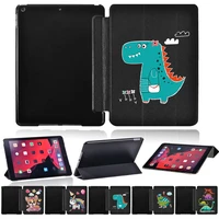 tablet ipad cases for apple ipad 10 2 inch 9th generation 2021 anti fall cute cartoon printed series tri fold cover