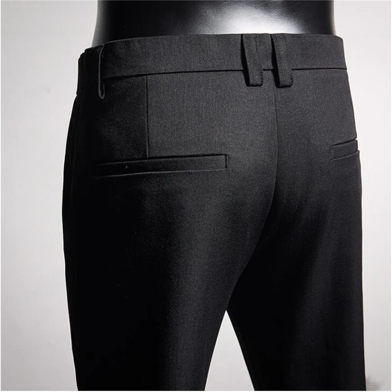 Весенне осенние мужские костюмы брюки модные повседневные штаны черные и серые