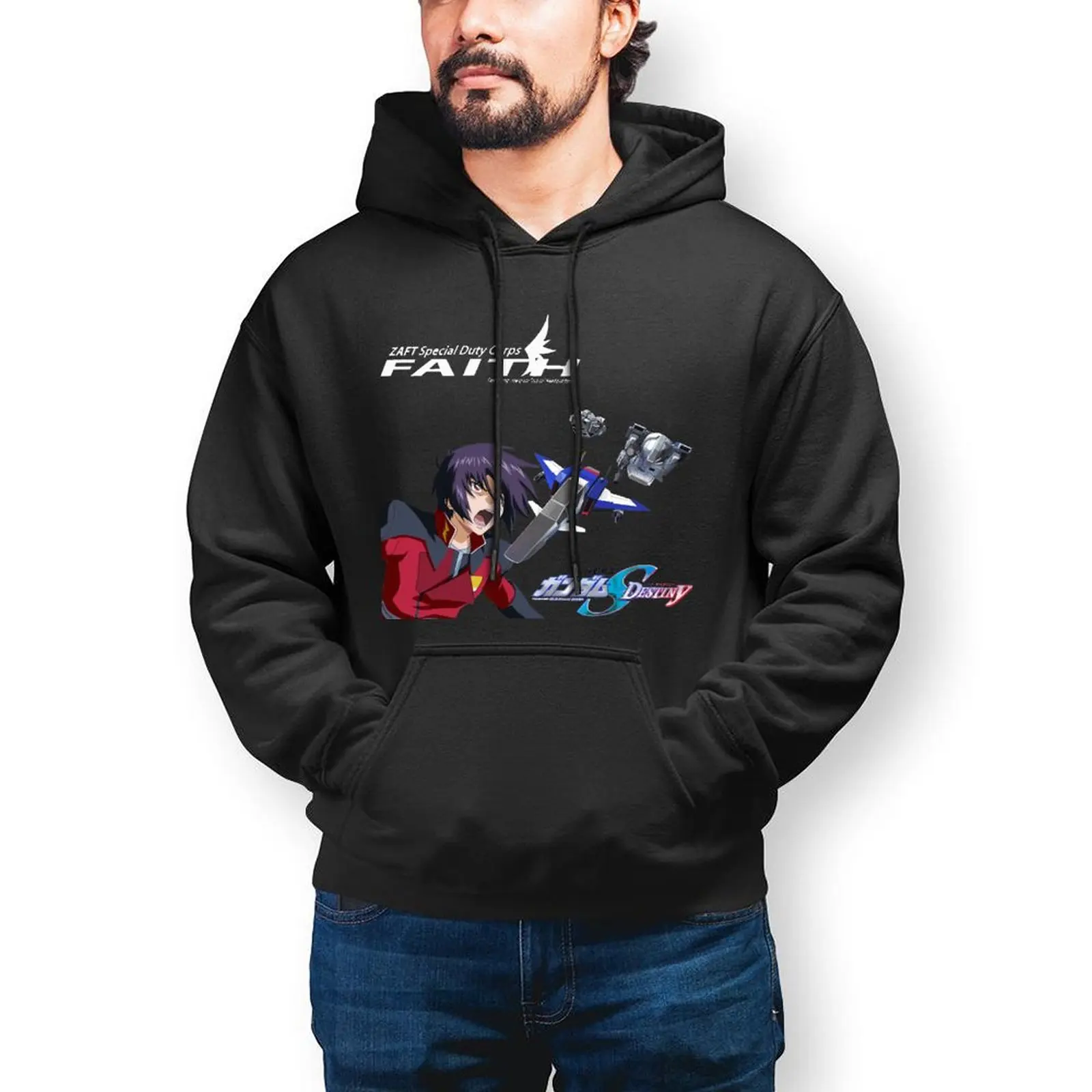 

Bandai Gundam Docking ZGMF-X56Sα Force Impulse Faith Shinn Asuka Hoodies Anime Cotton Hoodie Winter Loose Long Pullover Hoodie