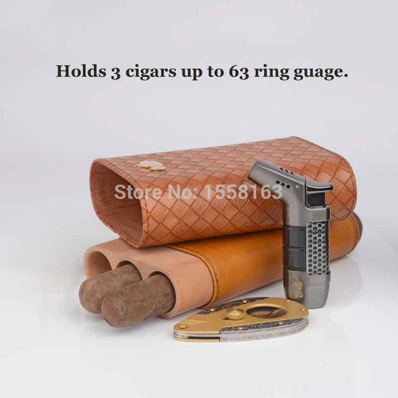 Дорожный футляр для сигар COHIBA из искусственной кожи кедрового дерева мужской