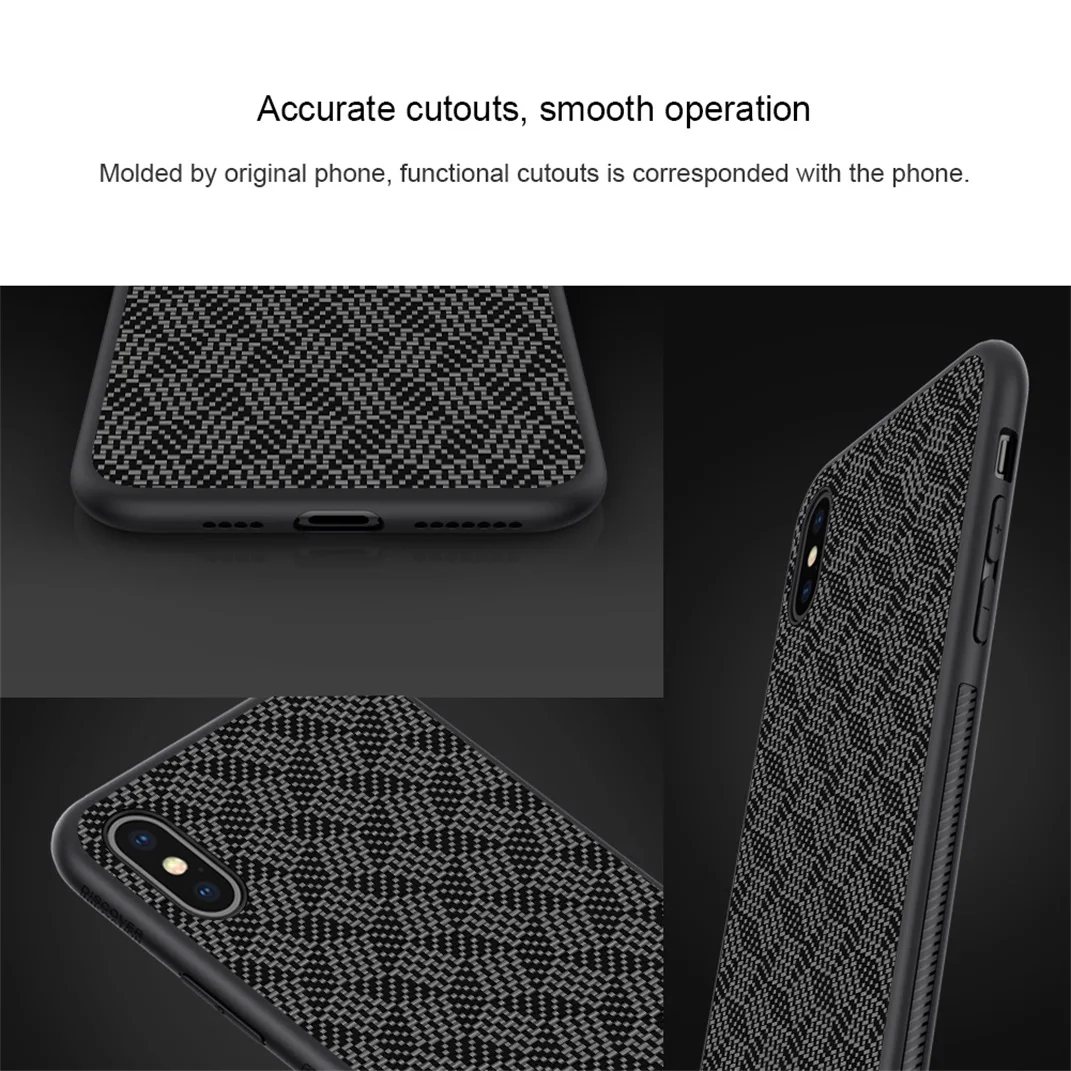 Для iPhone X XR XS Max чехол NILLKIN Роскошный из синтетического волокна защитный для