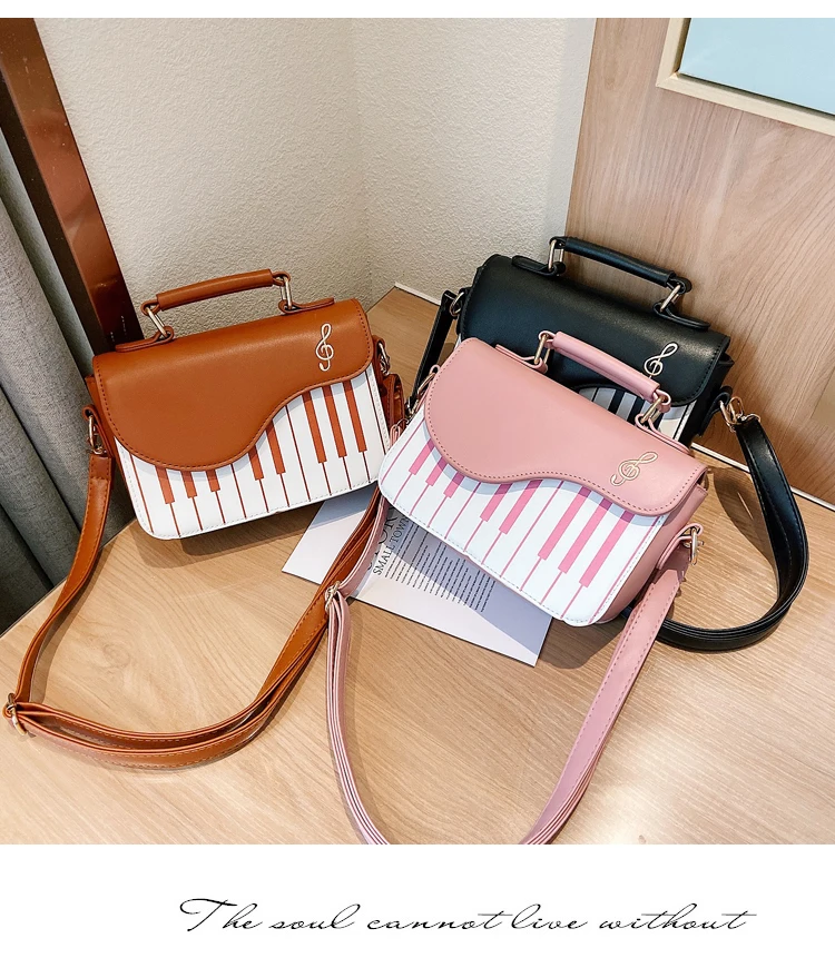 Weysfor Piano Pattern Shoulder Bag Handbags Women Crossbody Bags Ladies Sling Messenger Bag Pouch Totes Women Flap Bag