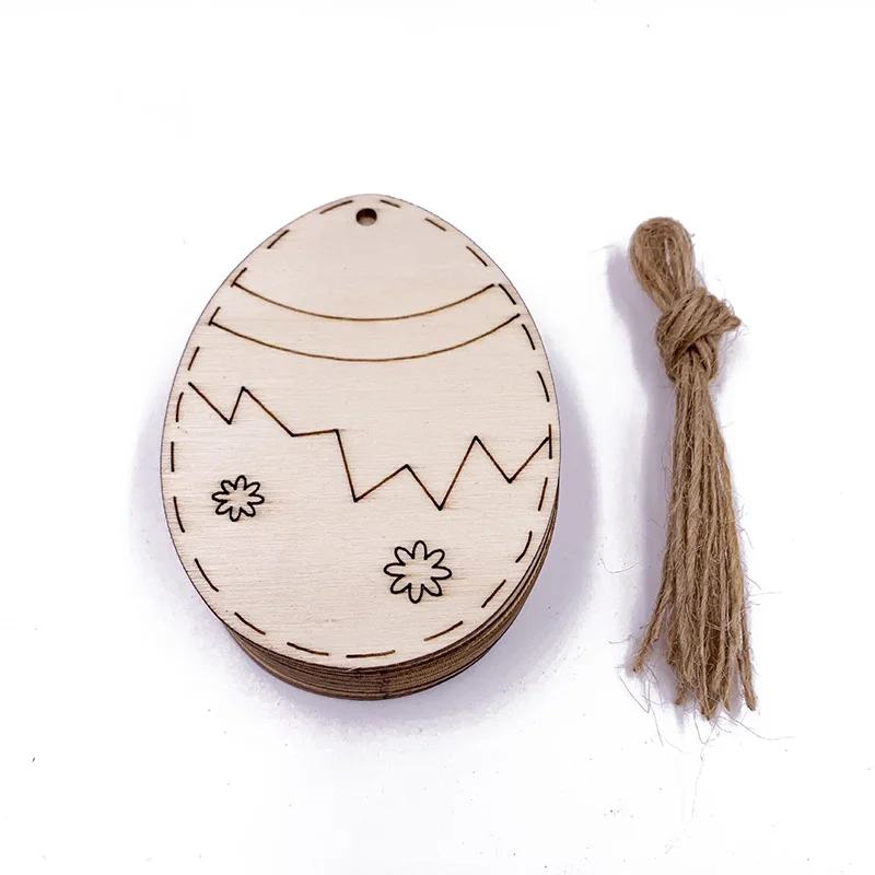 

For Home Easter Wood Chips Hanging Ornaments Easter Decorations Wooden Pendants Rabbit Eggs DIY Handcraft Pasen 2021 Hot