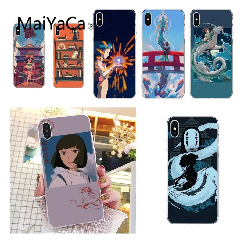 Мягкий черный Чехол MaiYaCa studio ghibli для iPhone 12 8 7 6 6S Plus X XS MAX 5 5S SE XR 11 pro promax|Бамперы| |