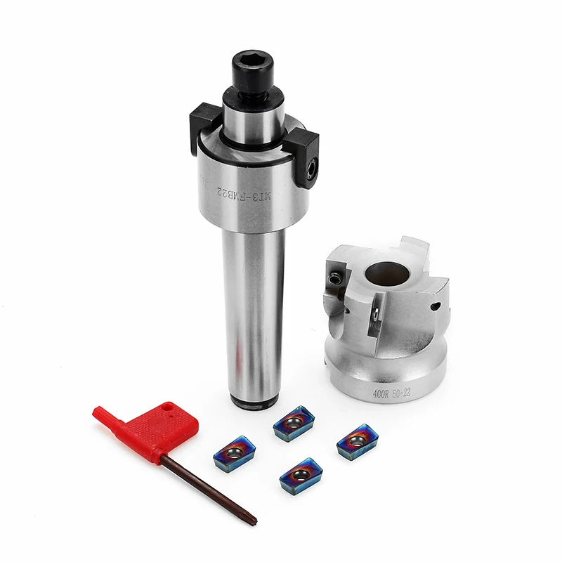 

DANIU MT3 FMB22 400R-50-22-4F 4 канавки торцевая фреза режущее лезвие с 4 шт. голубыми вставками APMT1604 для фрезерной резки с ЧПУ