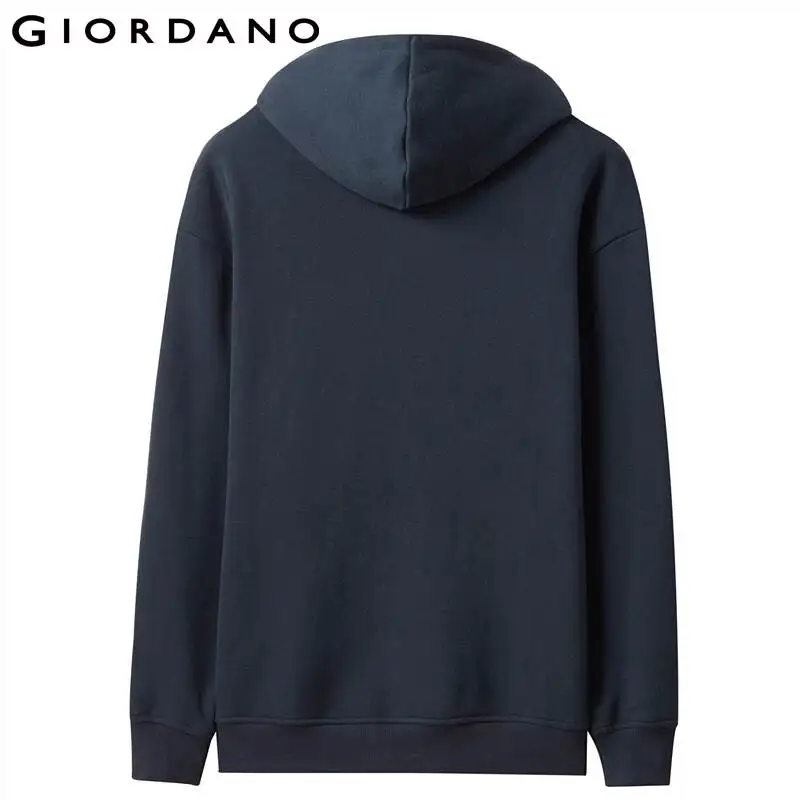 Giordano мужской свитшот кенгуру с капюшоном и длинными рукавами, с печатным принтом TEAM на груди,имеет несколько цветовых решений