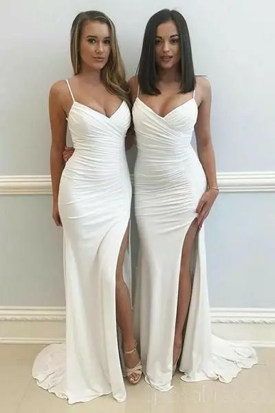 

Женское длинное Плиссированное вечернее платье с V-образным вырезом и разрезом