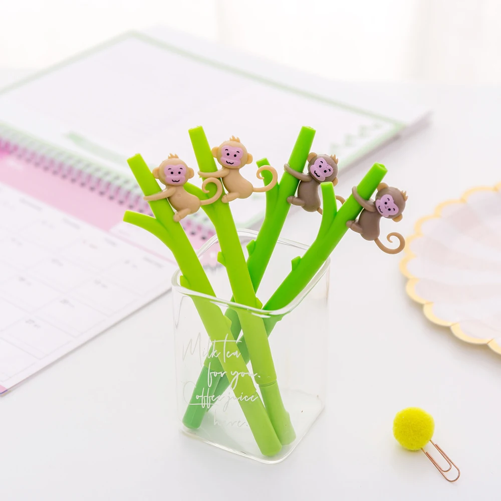 2 шт милый мультфильм Дерево скалолазание обезьяна нейтральная ручка креативный