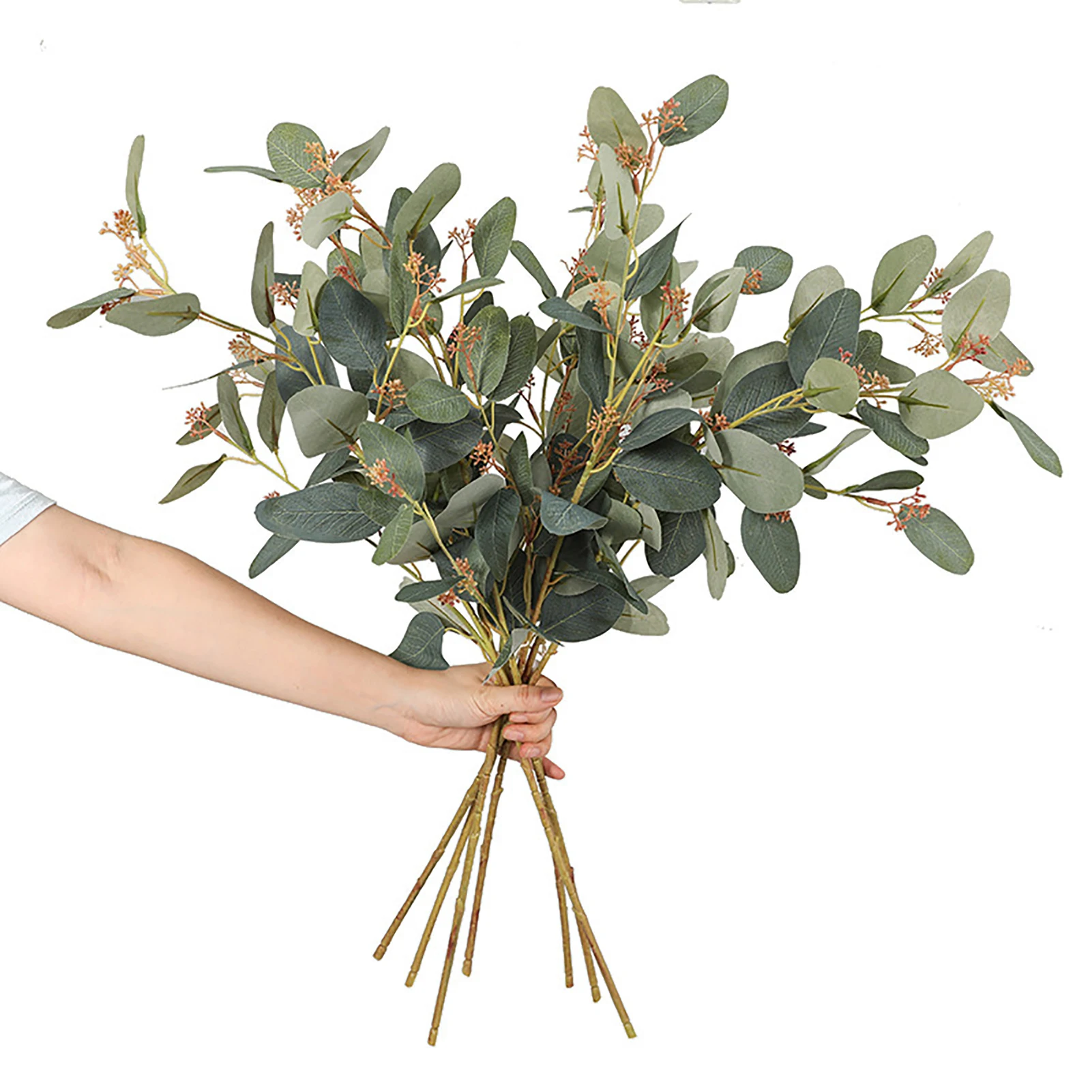 

1Pc Artificial Eucalyptus Leaves Fake Flower Plant Wedding Home Cafe Party Decor