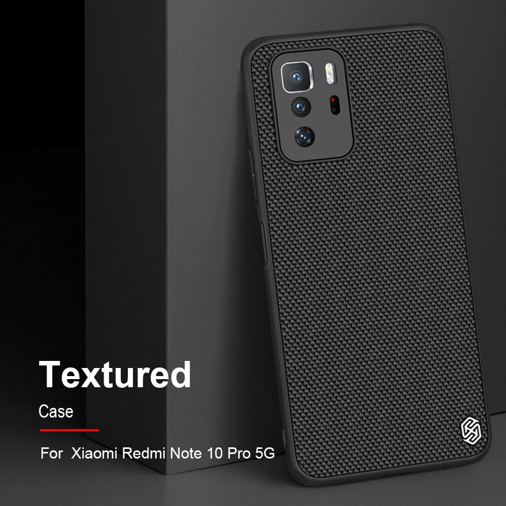 

Nilkin for Xiaomi Redmi Note 10 Pro Max 10T 5G Case Nillkin Textured Nylon Fiber Durable Non-slip Cover on Redmi Note 10s 4G