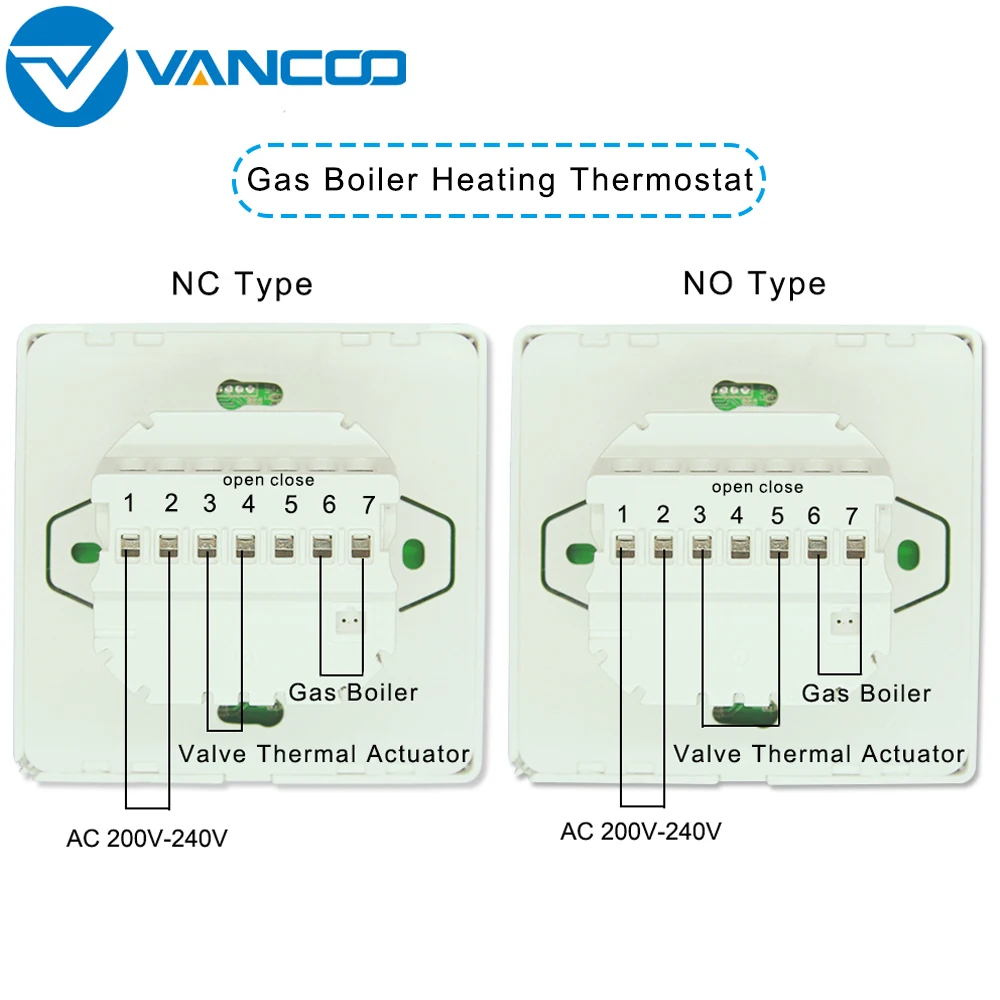 

Vancoo Tuya WIFI Smart Gas Boiler Thermostat 3A Temperature Controller Digital Heating Thermoregulator Floor Heating Controller