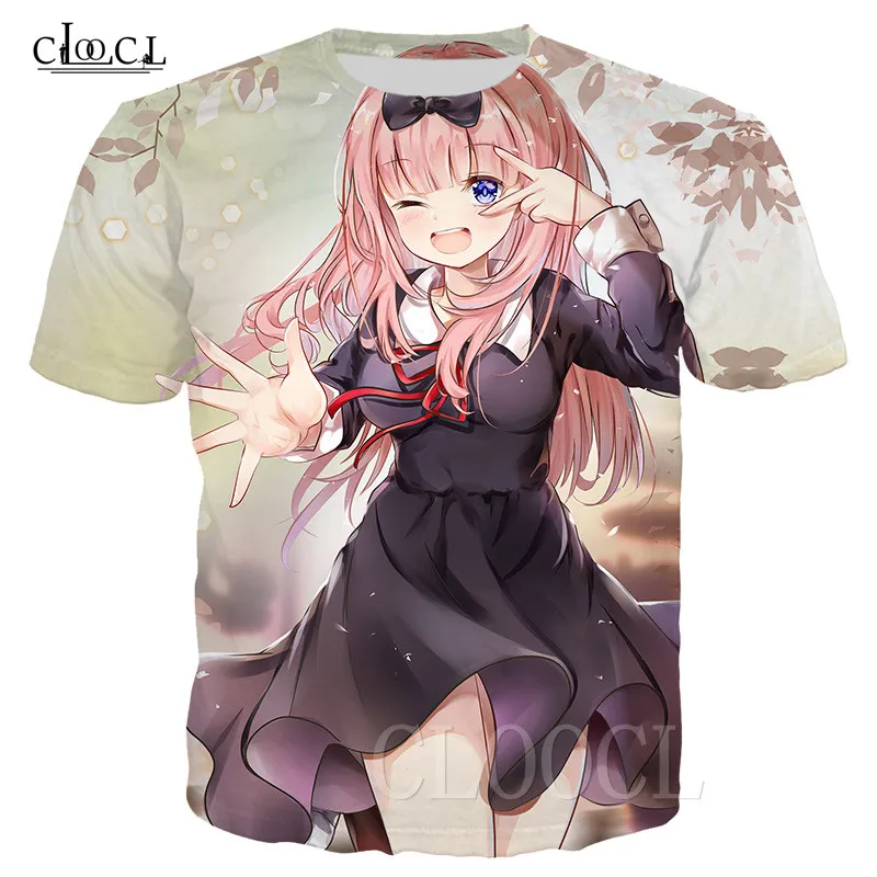 Японские Аниме Kaguya Sama Love is War футболки повседневные большие мужские и женские Homme