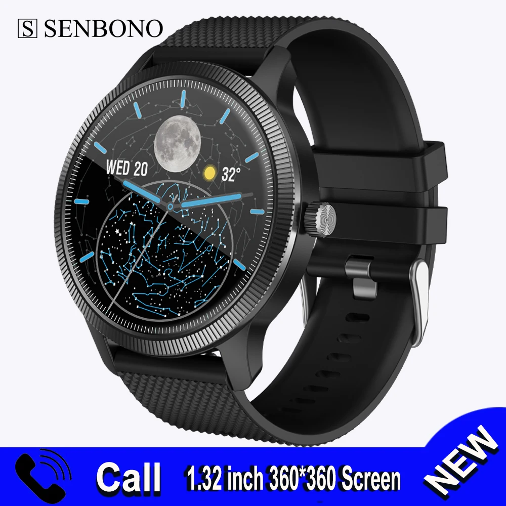 

SENBONO 2021 HW22 1.32 inch Big Screen Smart Watch Men Answer Dial Call Smartwatch Men Women Sports Fitness Tracker Watch Clock