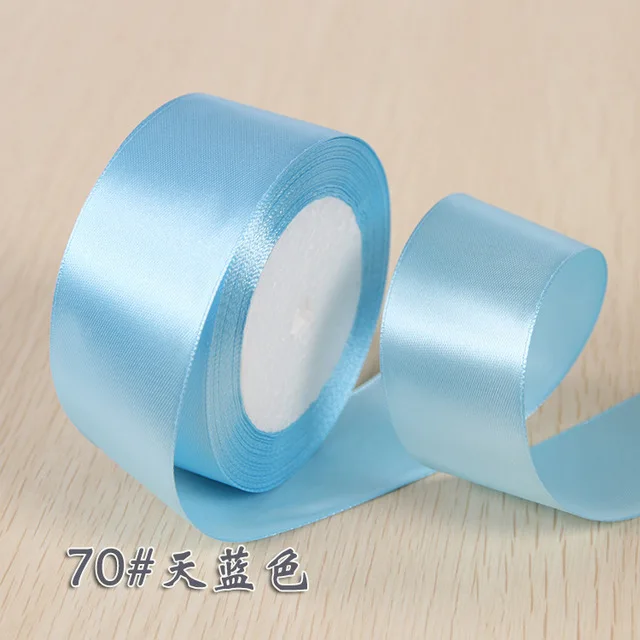 NO 70 Sky Blue 6 мм 1 см 1,5 см 2 см 2,5 см 4 5 см атласными лентами DIY Искусственные Шелковые Розы Ремесла поставок швейной фурнитуры Скрапбукинг Материал - Цвет: NO 70 Sky Blue