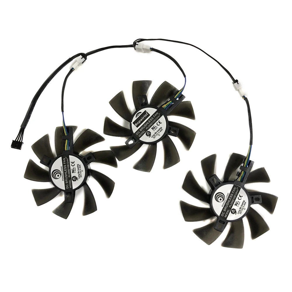 Вентилятор для видеокарты MSI GeForce GTX 1060 6G DUKE в качестве замены 3 шт./компл. PLD09210S12HH