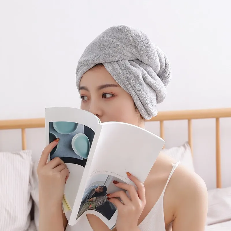 1 шт. органическое бамбуковое полотенце для сушки волос шляпа насадка душа тюрбан