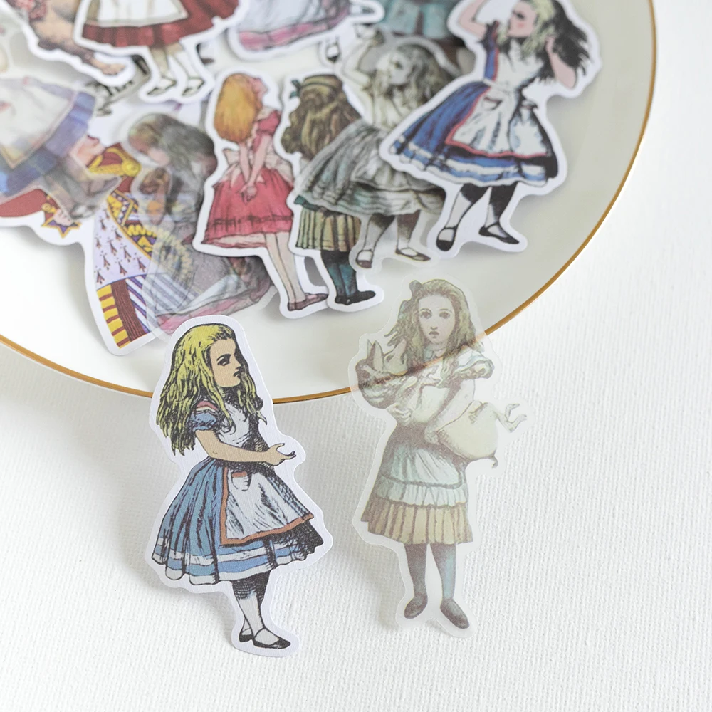 40 шт./1 лот милые канцелярские принадлежности наклейки Алиса: безумие