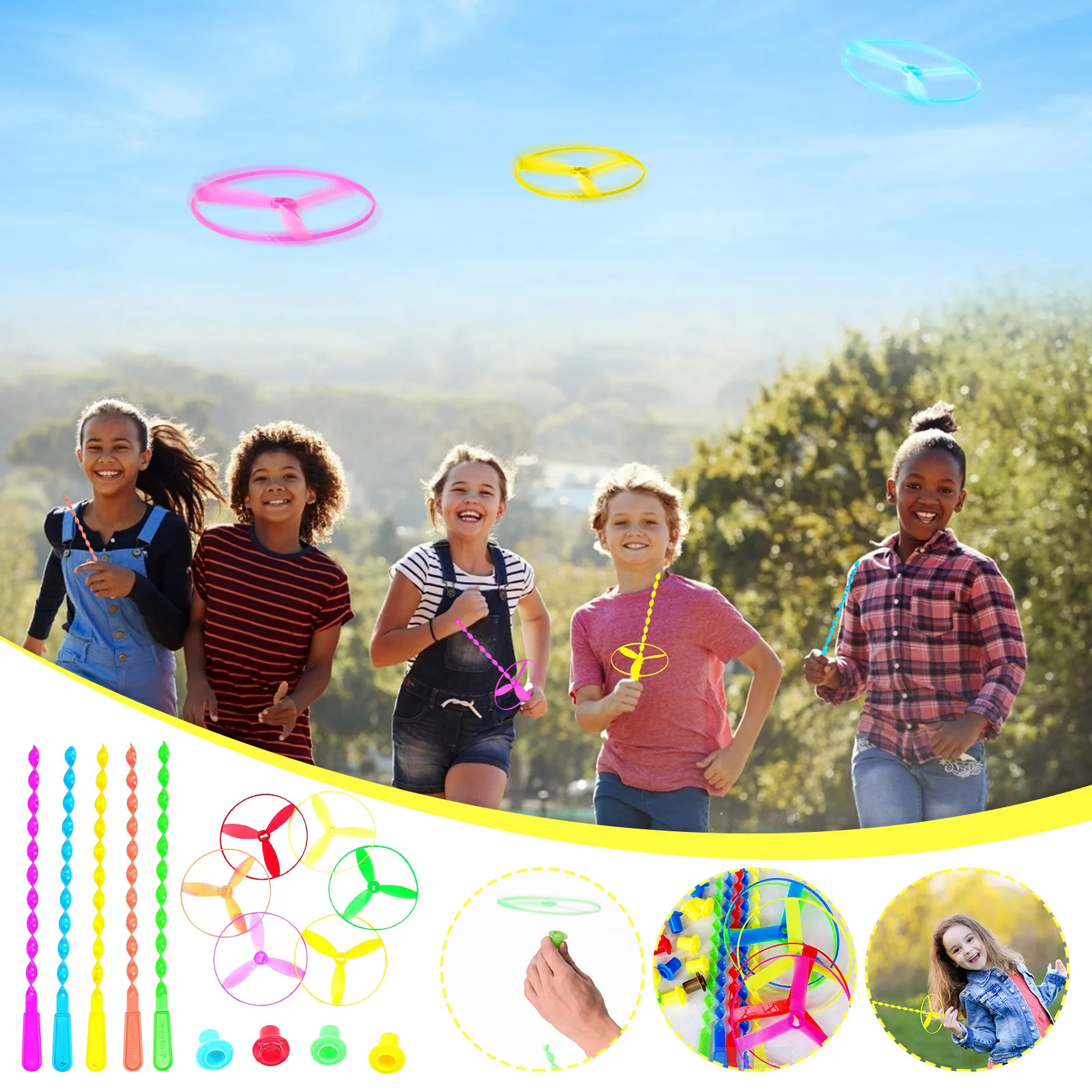 

1 шт., детская бамбуковая игрушка, летающая тарелка