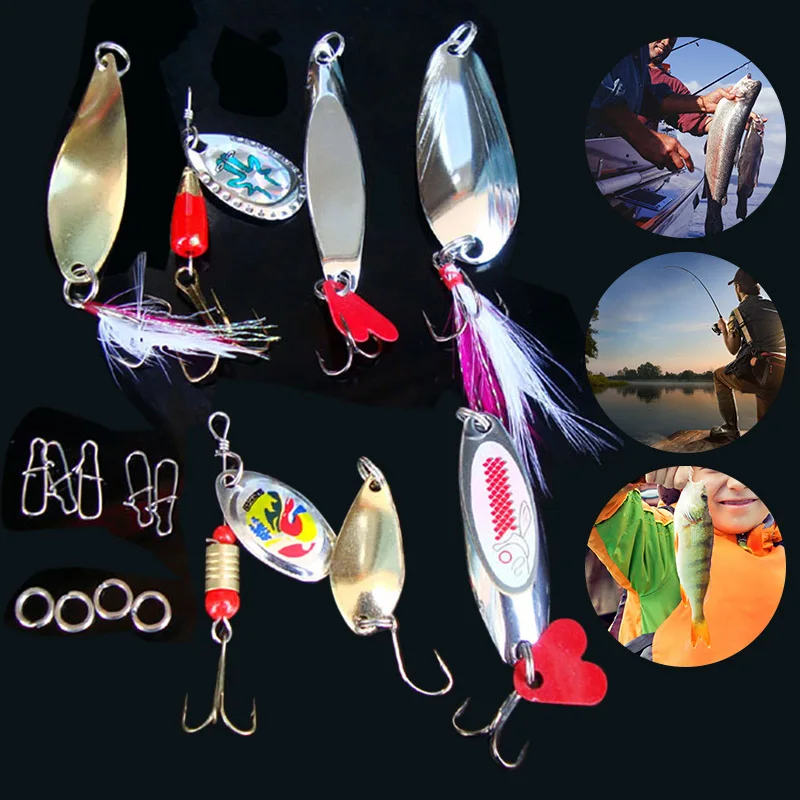 

Hot Artificial Fishing Lure Bait Simulation Accessories Sequin Metal Set Hook For Sea Lake MVI-ing