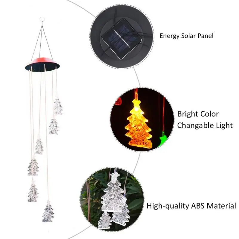 

Solar Light Outdoor Powered LED Wind Chime Waterproof Butterfly Hummingbird Lawn Lamps For Garden Yard Decoration Supplies Tools