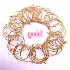 Серьги-Обручи с серебряным покрытием, 30 шт.лот, 20253035 мм